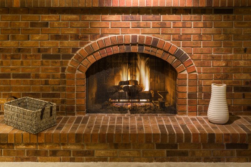 Brick Fireplace Installation detail