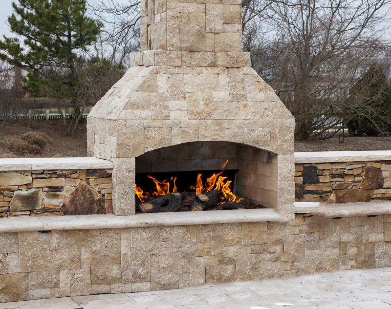 Elegant Brick Fireplace